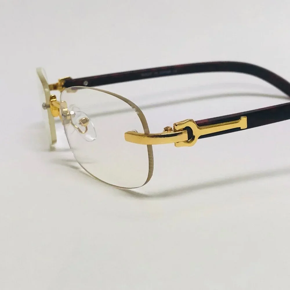 Men Hip Hop‎ Sunglasses Square Rimless Clear Lens  Trendy Migos Quevo Lentes New